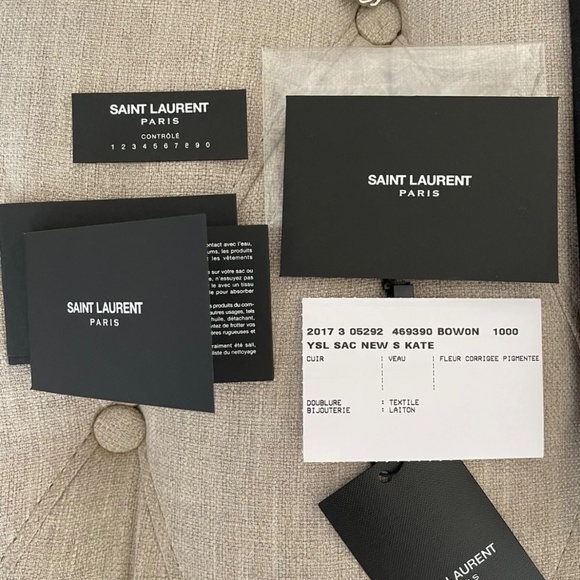 YSL Saint Laurent Kate Small Bag - Excellent Condition w/ Tags & Passport - Picture 12 of 16